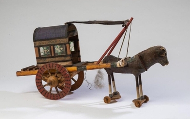 Chinese Folk Art Horse and Cart.