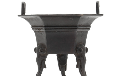 Chinese Qing bronze censer, probably 18th Century.