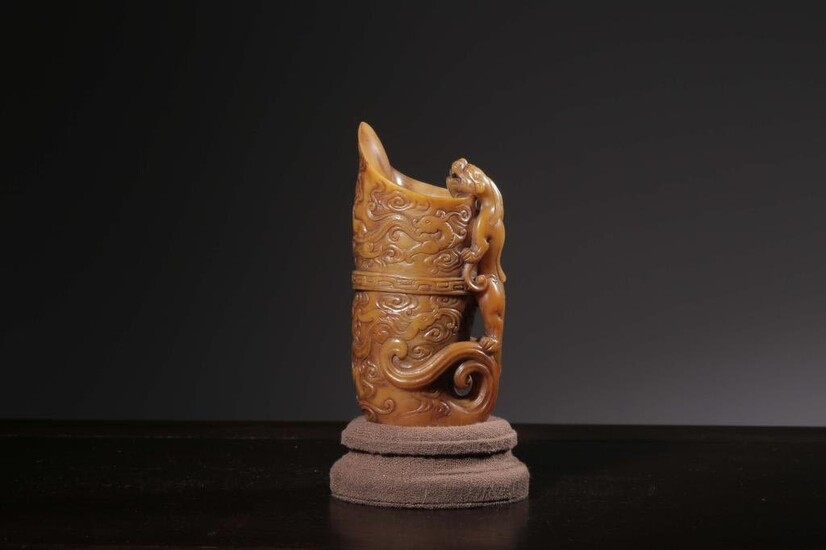 Chinese Soapstone Carved Vessel