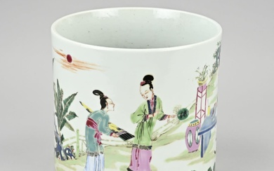 Chinese brush pot/Family Rose Ø 19 cm.