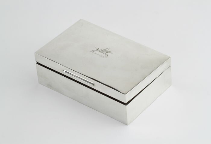 Cigarette box - .925 silver - Padgett & Braham Ltd, Birmingham- U.K. - 1985
