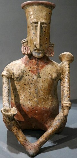 Colima West MExico seated shaman figure 200BC-300AD ex