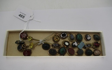 Collection of Victorian Stick Pins and a Group of Stick Pin ...