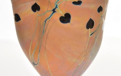 Craig Zweifel Hearts & Vine Studio Art Glass Vase