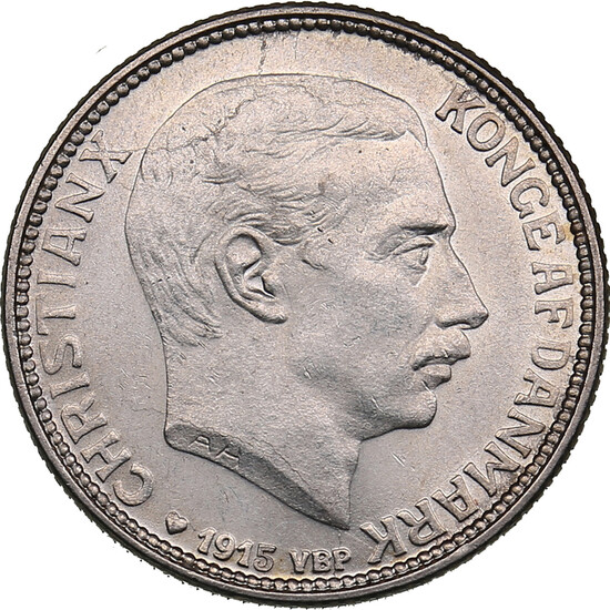 Denmark 1 Krone 1915 - Christian X (1912-1947)
