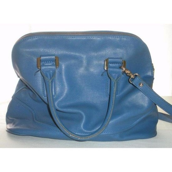 Designer Ivanka Trump Bright Blue & Gold Handbag Purse