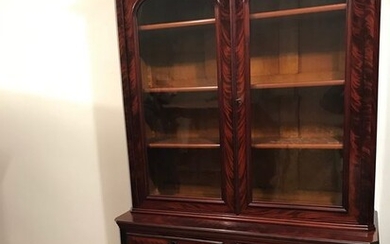 Display cabinet - Louis Philippe - Mahogany feather. - First half 19th century