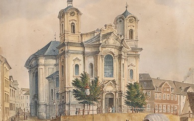 E. ANTON : Barockkirche St. Maria Magdalena in Karlsbad.