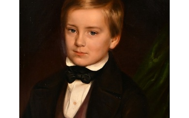 E. G. Friederich, Circa 1851, a portrait of a young boy in a...