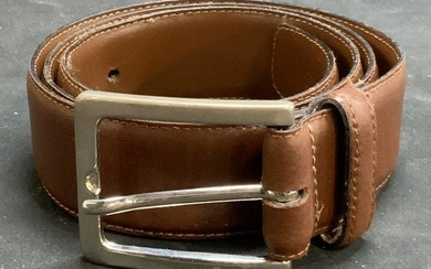 ERMENEGILDO ZEGNA Brown Leather Belt