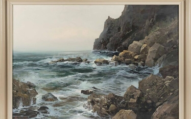 EZELINO BRIANTE (Italy, 1901-1971), Rocky coastal