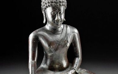 Early Thai Seated Buddha, Hands in Bhumisparsha Mudra