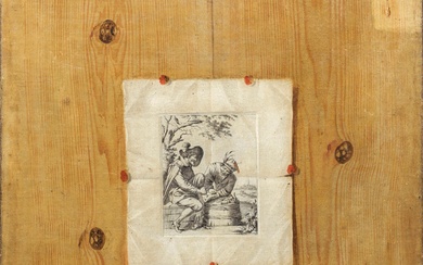 Edwaert Collier (1640 Breda - 1708 Londres) Circonférence Tableau en trompe-l'œil avec gravure d'un arracheur...