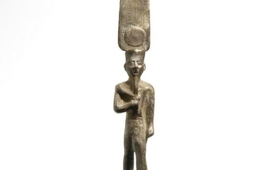 Egyptian Silver Figure of Amun
