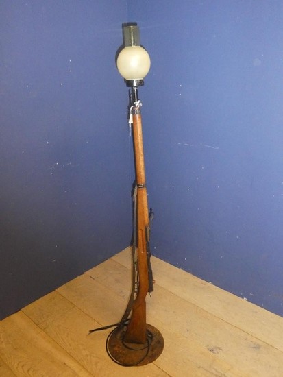 Enfield rifle standard lamp c1890 156H x 30D cm base