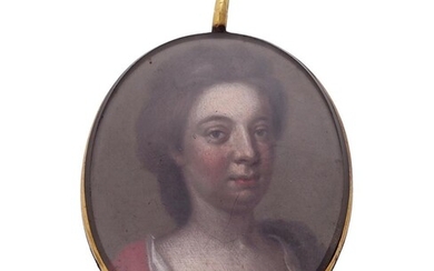 English School (18th century), Double-sided portrait miniature of a lady and a gentleman