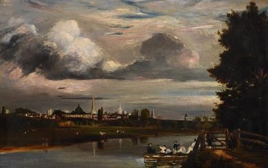 English School (19th Century) , A view of Oxford from the Thames