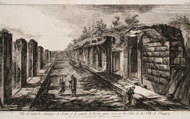 F. PIRANESI (*1758) after PIRANESI (*1720), Street at the entrance to Pompeii, 1804, Etching