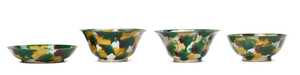FOUR EGG AND SPINACH GLAZED VESSELS, KANGXI PERIOD (1662-1722)