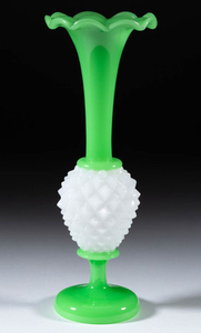 FREE-BLOWN AND BLOWN-MOLDED SAWTOOTH VASE