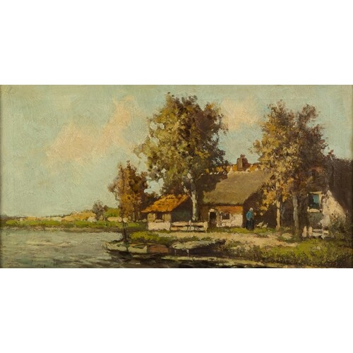 FRENCH SCHOOL (late 19th Century) OIL ON CANVAS Barbizon S...
