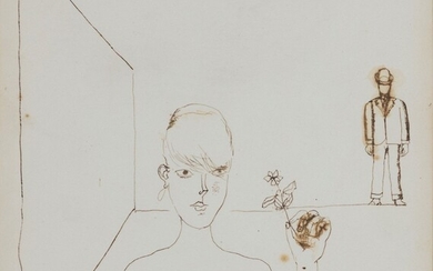 Fanciulla con fiore, FRANCO GENTILINI © (Faenza, 1909 - Roma, 1981)