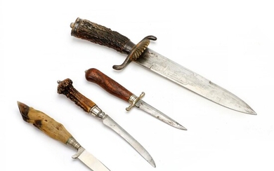 SOLD. Four antique hunting knives. – Bruun Rasmussen Auctioneers of Fine Art