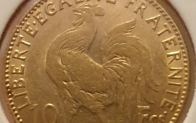 France - 10 Francs 1900 Marianne - Gold