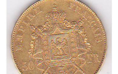 France - 50 Francs 1855-A Napoleon III - Gold