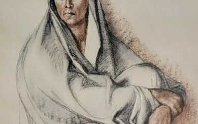 Francisco Zuniga Mexican Seated Woman Pastel