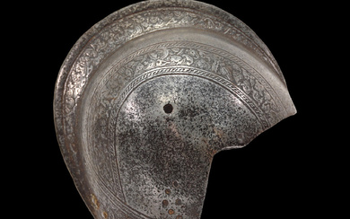 French Bourguignot helmet from the 16th century.