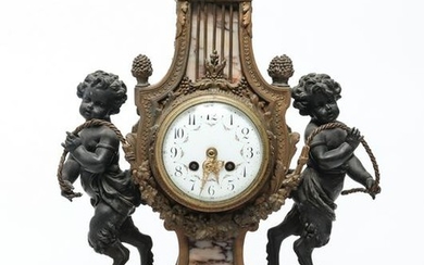 French Rococo Manner S.H. Paris Mantel Clock