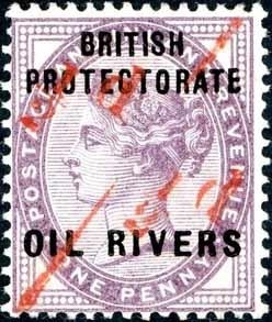 GB 1881 1d LILAC USED ABROAD COLLECTION INC. OVERPRINTED FOR...