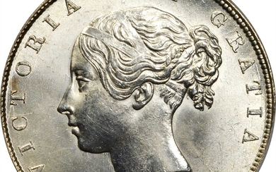 GREAT BRITAIN. 1/2 Crown, 1845. London Mint. Victoria. PCGS Genuine--Cleaned, Unc Details.