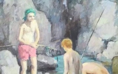 Gennaro Villani (1885-1948) - Fishing Day