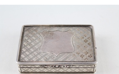 George III HM 1831 Birmingham Sterling Silver Snuff Box w/ V...