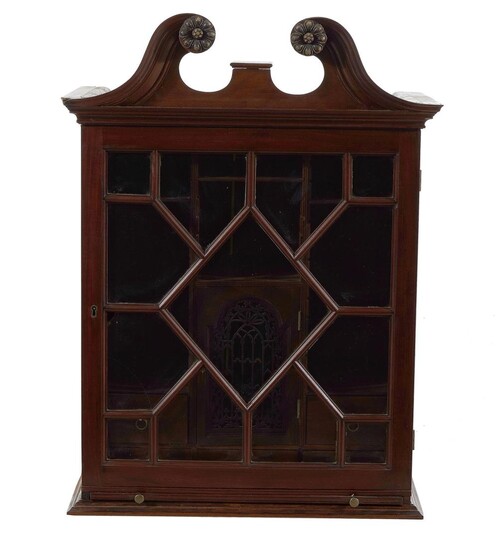 George III carved mahogany collector's cabinet