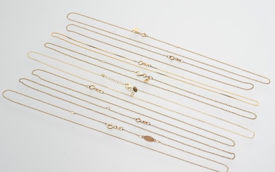 Gold Plated Sterling Silver Necklaces (8)