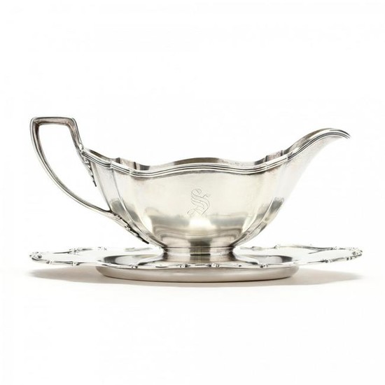 Gorham Sterling Silver Sauce Boat and Undertray