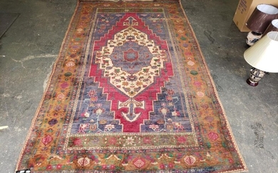 Green and Red Tone Floor Rug (290 x 170cm)