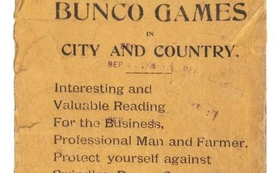 Greiner, A.J. Swindles and Bunco Games in City and