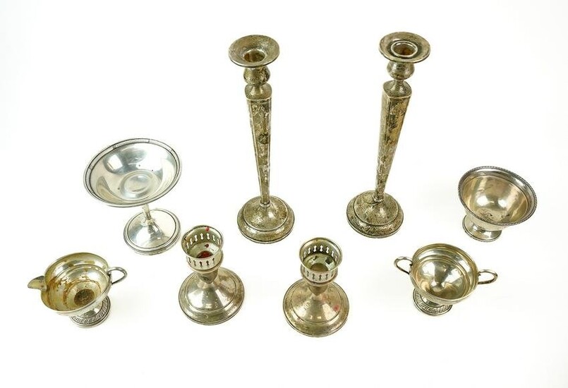 Group of Weighted Sterling Silver Hollowware