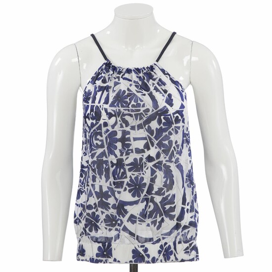 Gucci: A blue and white top made of cotton with thin straps. Size XS. – Bruun Rasmussen Auctioneers of Fine Art