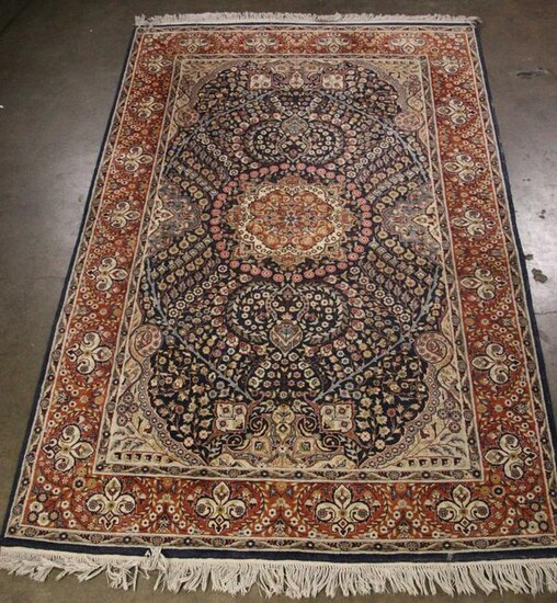 HAND KNOTTED PERSIAN BLUE RUG