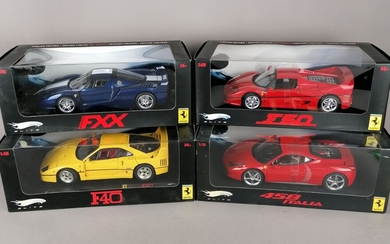 HOTWHEELS Elite collection - QUATRE Ferrari échelle 1/18 : 1x FXX 1x F50 1x 458...