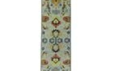 Hand-Knotted Oriental Runner Rug 3X8 Floral Design Chobi Hallway Kitchen Carpet