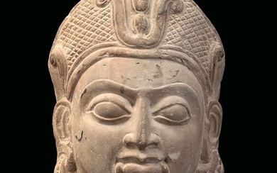 Head - Stone - A stone head, Rajasthan, Northern India - India - 11th century