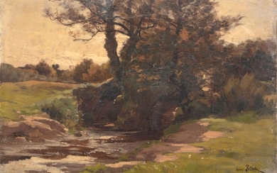 Henri SANTIN (1846-1899) Paysage à la rivière... - Lot 65 - L'Huillier & Associés