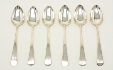 Henry Farnam colonial American coin silver tablespoons