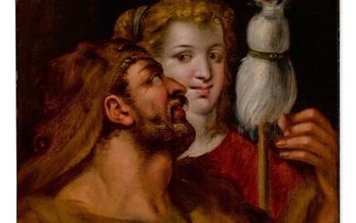 Hercules and Omphale, Flemish School, circa 1600, an artist in the ambit of the young Peter Paul Rubens